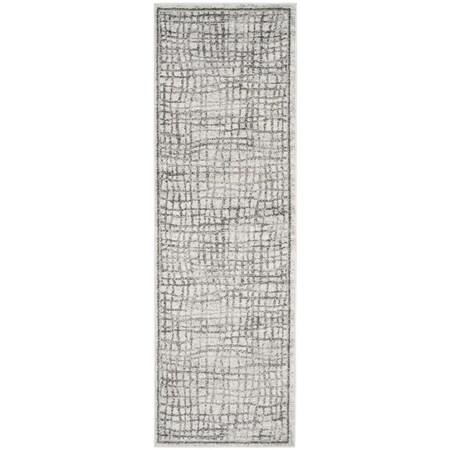 Safavieh Adirondack Power Loomed Runner Rugs, Silver and Ivory - 2 ft.-6 in. x 8 ft. ADR103B-28